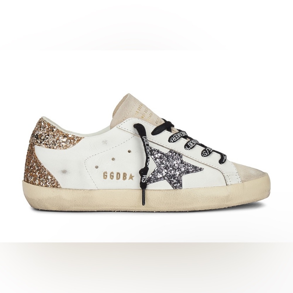 Golden Goose Superstar sneaker white, Seed Pearl, Gold, Black NIB Auth